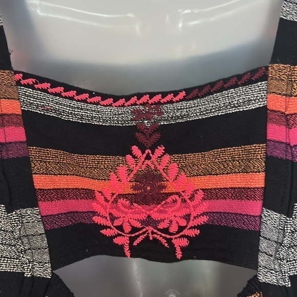FREE People Vintage Aztec Embroidered Swing Top Blouse - Picture 6 of 7